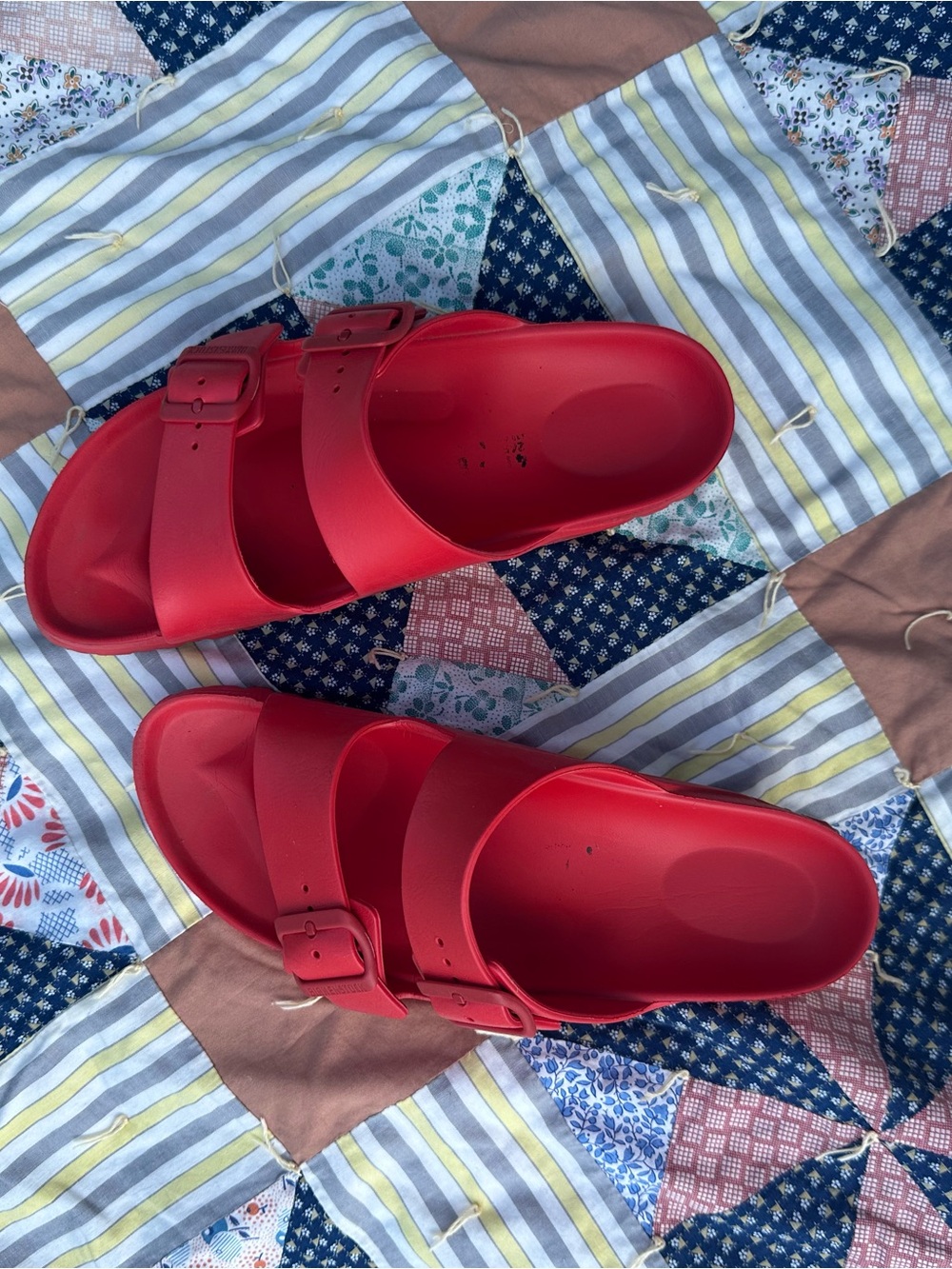 Birkenstock Red EVA Arizona Two-Strap Sandals